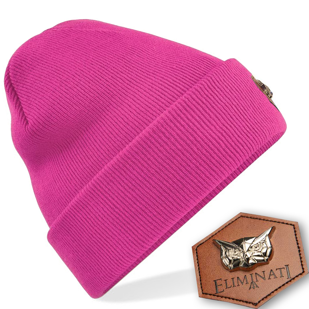 Beanie Classic Label - Fuchsie - vegan