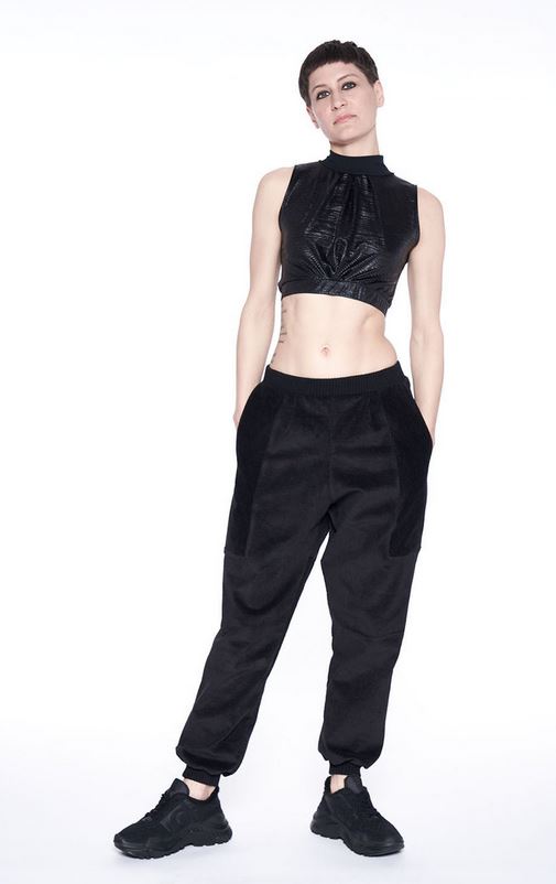 Cordhose Jogger-Look