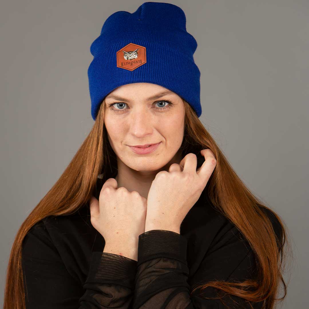 Beanie Classic Label -BrightBlue - vegan