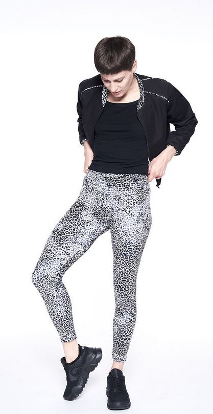 Leggins Leo-Samt-Jersey
