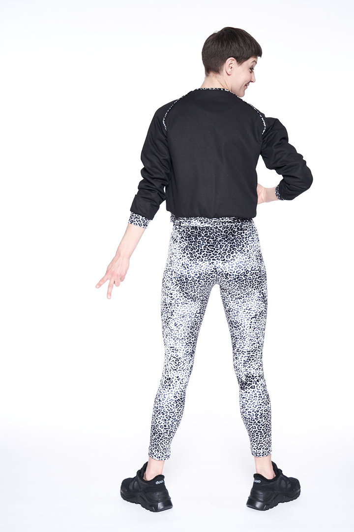 Leggins Leo-Samt-Jersey